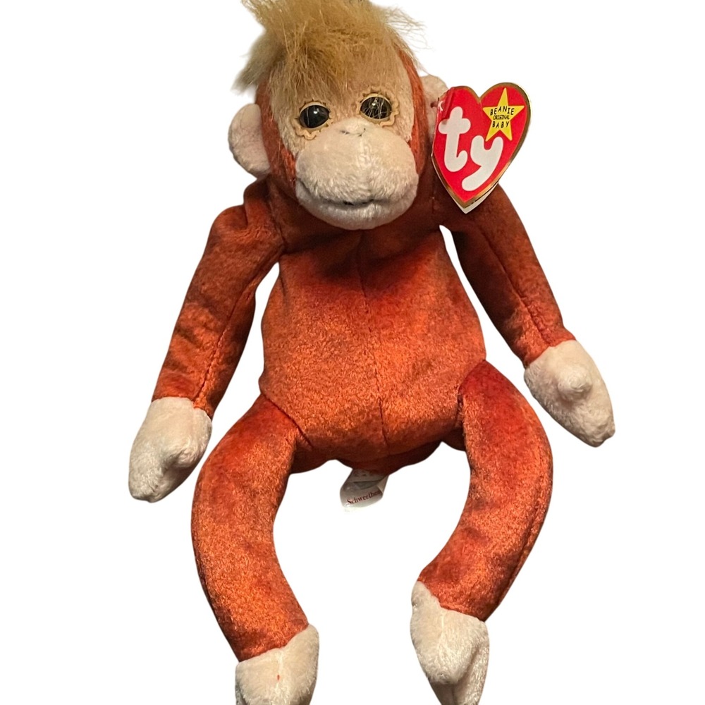 Ty Beanie Baby "Schweetheart"Rare tag errors the Orangutan January 23,1999‎